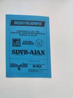 SDVB - AJAX 15-7-1993 programmablad, Verzenden, Ajax