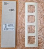 GIRA 4 voud afdekraam nr. 0214 021  glanzend wit NIEUW, Ophalen of Verzenden, Nieuw