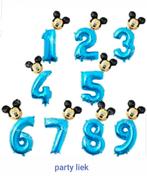 Diverse cijfer ballonnen Mickey mouse, Ophalen of Verzenden, Nieuw, Versiering, Verjaardag