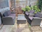 Mooie wicker loungeset - 5 zitplaatsen, Tuin en Terras, Tuinsets en Loungesets, Ophalen, 5 zitplaatsen, Gebruikt, Bank