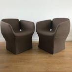 2 Moroso Bloomy design fauteuil stoel modern bruin, Huis en Inrichting, Fauteuils, Ophalen, 75 tot 100 cm, Zo goed als nieuw, Nvt