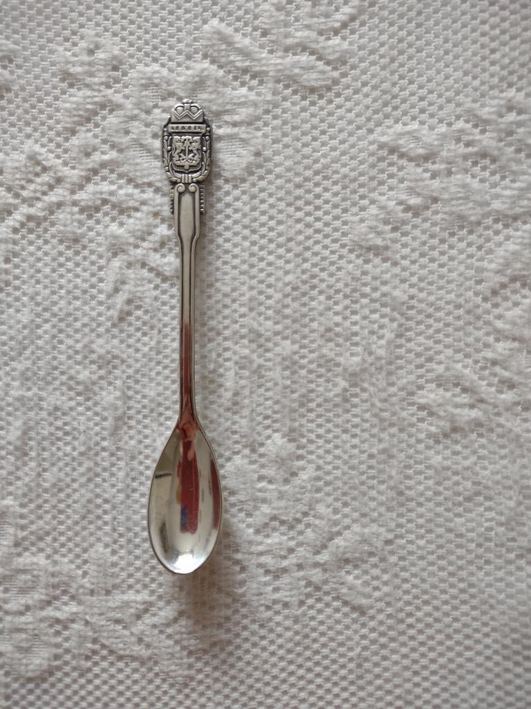 gero 90 lepeltje met het wapen van Texel, Antiek en Kunst, Ophalen of Verzenden