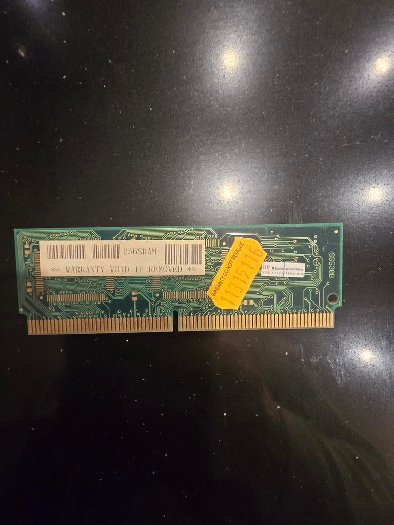 Oude 256 SRAM geheugenmodule, Computers en Software, RAM geheugen, Onbekend, Overige soorten, Ophalen of Verzenden, Desktop