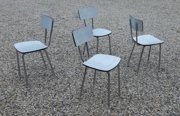 Set van 4 formica keukenstoeltjes jaren 60 vintage  beschikbaar voor biedingen