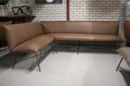 Luxe eetkamerbank hoekbank VIDAR Jess Design metaal & leer, Huis en Inrichting, Stoelen, Ophalen, Zo goed als nieuw, Bruin, Metaal