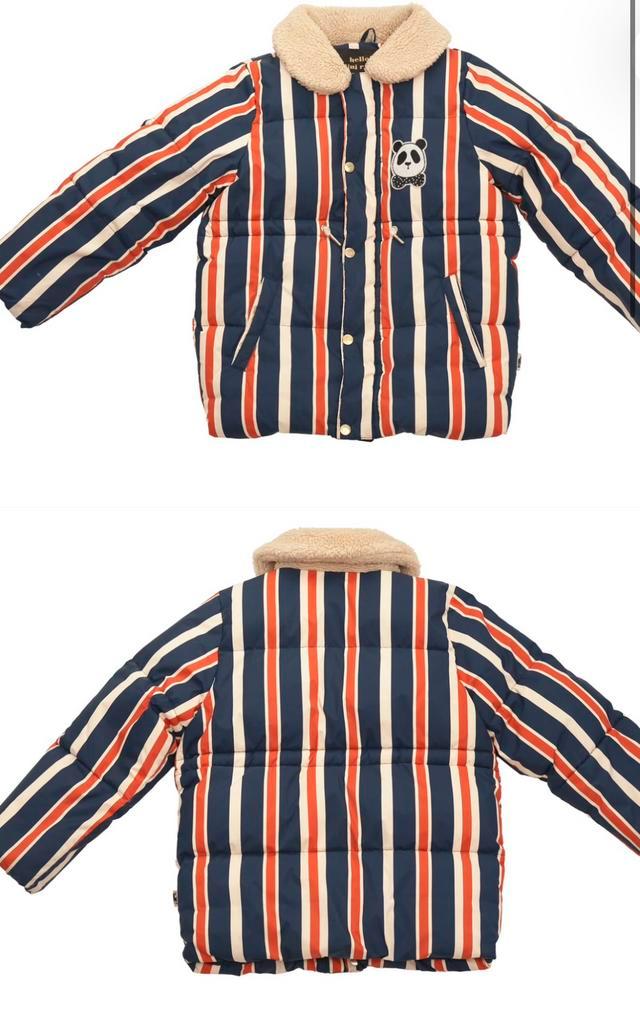 Mini Rodini Panda Puffer Jas Streep, Kinderen en Baby's, Kinderkleding | Overige, Zo goed als nieuw, Jongen of Meisje, Ophalen of Verzenden