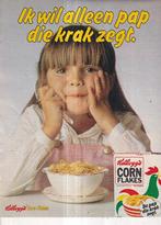 Retro reclame 1980 Kellogg's Cornflakes klein meisje, Ophalen of Verzenden