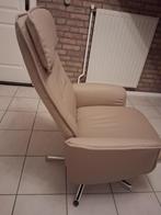 Relaxfauteuil met voetenbankje, Huis en Inrichting, Fauteuils, Ophalen, Gebruikt, Minder dan 75 cm, 50 tot 75 cm