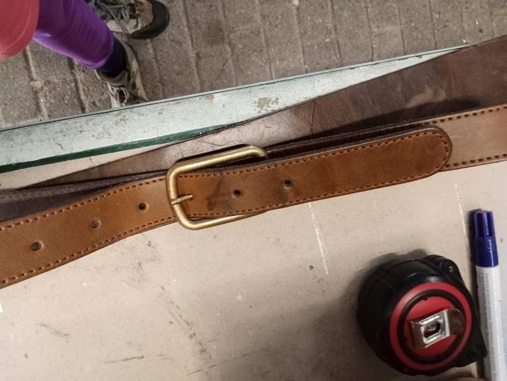 Leren Riem, Kleding | Heren, Riemen en Ceinturen, Gedragen, Bruin, Echt leder, Ophalen of Verzenden