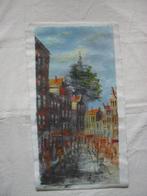 olieverf schilderij Amsterdams stadsgezicht met Westertoren, Antiek en Kunst, Ophalen of Verzenden