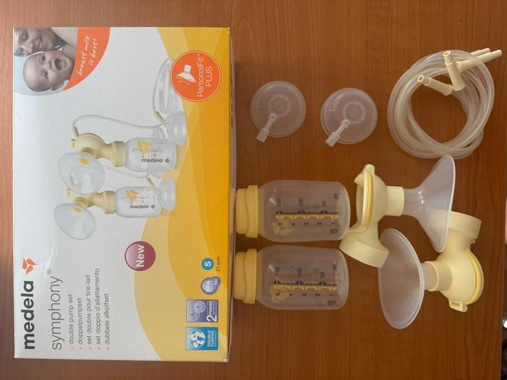 Medela Symphony dubbele afkolfset – bijna ongebruikt, Kinderen en Baby's, Babyvoeding en Toebehoren, Zo goed als nieuw, Borstkolf