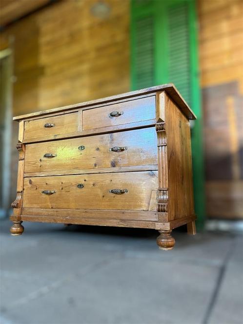 karakteristieke grenen ladekast, Huis en Inrichting, Kasten | Ladekasten, Gebruikt, Minder dan 100 cm, 100 tot 150 cm, 50 tot 75 cm