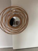 Mooie bamboe spiegel, Huis en Inrichting, Woonaccessoires | Spiegels, Minder dan 50 cm, Rond, Ophalen of Verzenden, Zo goed als nieuw