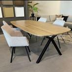 Eiken boomstamtafel Deens Ovaal eettafel massief | voorraad, Huis en Inrichting, Tafels | Eettafels, Ovaal, Nieuw, 200 cm of meer