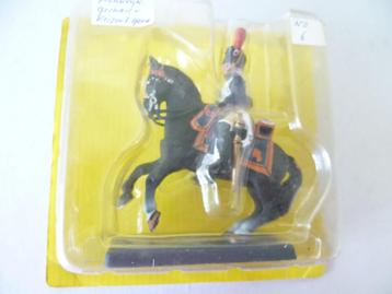 Metalen figuurtje op Paard Grenadier Keizerlijke Garde FR.(6 beschikbaar voor biedingen