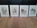 Vier schilderijen/etsen gert jan molenkamp, Antiek en Kunst, Ophalen