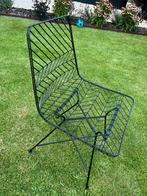 Stalen draadstoel zwart, Huis en Inrichting, Stoelen, Ophalen, Zo goed als nieuw, Zwart, Eén