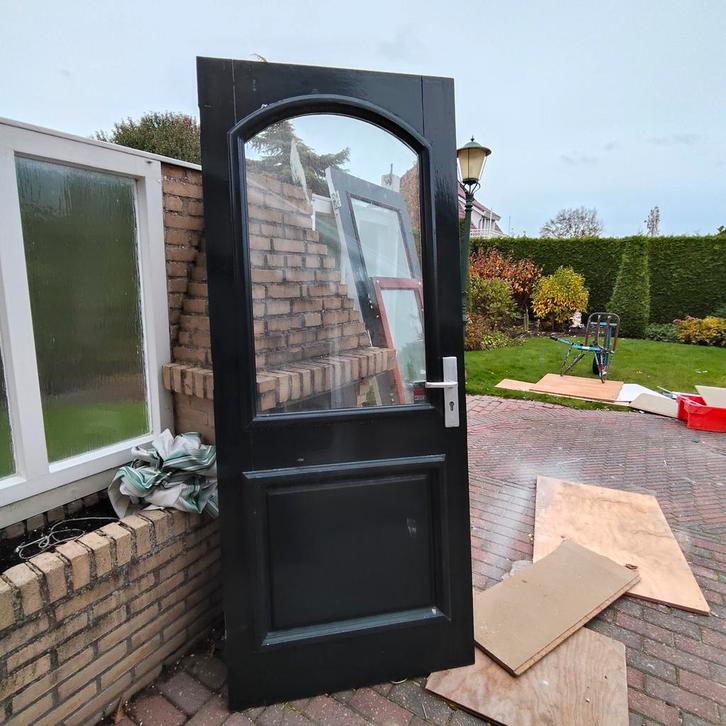 Hardhouten Buitendeur - 880 x 2115 mm, Doe-het-zelf en Verbouw, Deuren en Horren, Ophalen