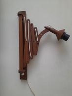 Schaarlamp scissor wood stock Deens - zeer nette staat, Ophalen, Gebruikt, Hout