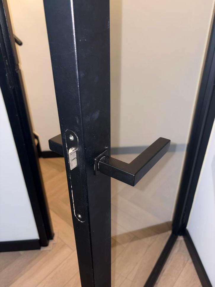 Houten Binnendeur Zwart, Doe-het-zelf en Verbouw, Deuren en Horren, Zo goed als nieuw, Binnendeur, 200 tot 215 cm, 80 tot 100 cm