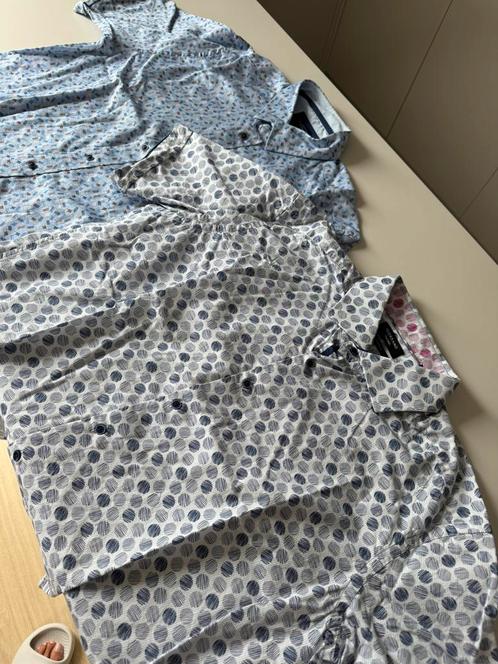Giordano overhemden korte mouw 2 stuks L 41/42, Kleding | Heren, Overhemden, Zo goed als nieuw, Halswijdte 41/42 (L), Ophalen of Verzenden
