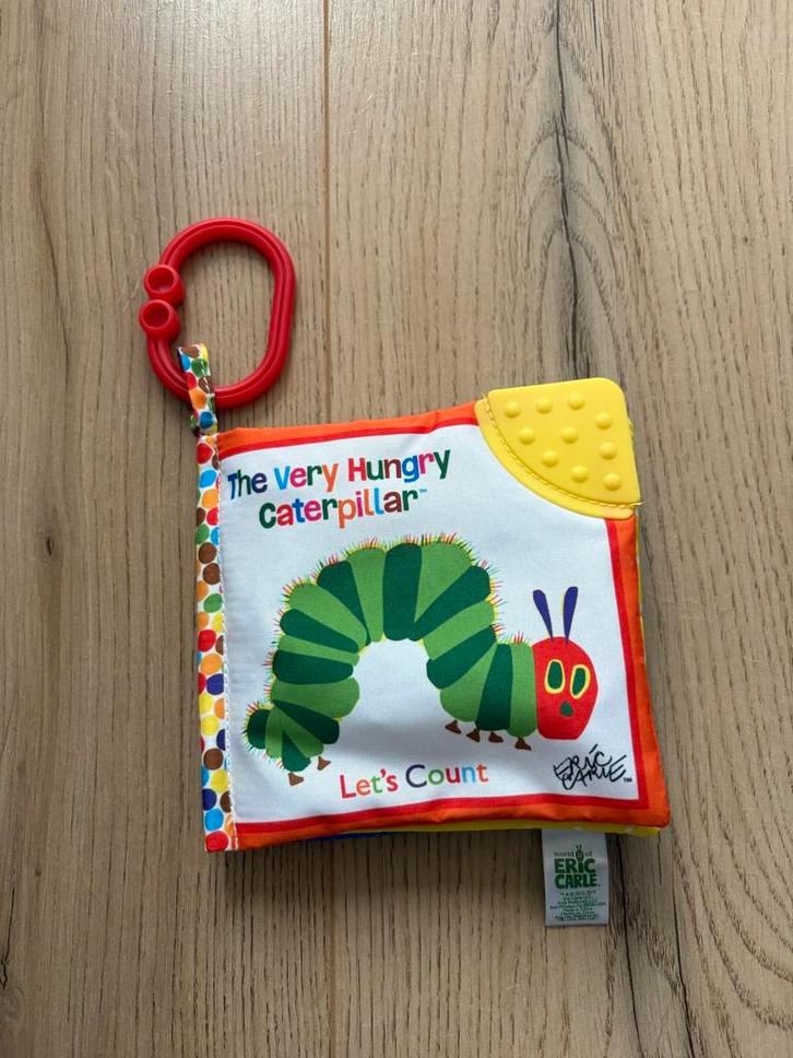 Eric Carle Rupsje Nooitgenoeg Stoffen Boekje, Kinderen en Baby's, Speelgoed | Babyspeelgoed, Nieuw, Overige typen, Met geluid