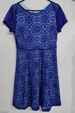 blauw kleedje met print, Maat 38/40 (M), Blauw, Ophalen of Verzenden, Knielengte