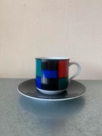 Piro (mondriaan) mok met bordje, Antiek en Kunst, Antiek | Servies los, Ophalen of Verzenden