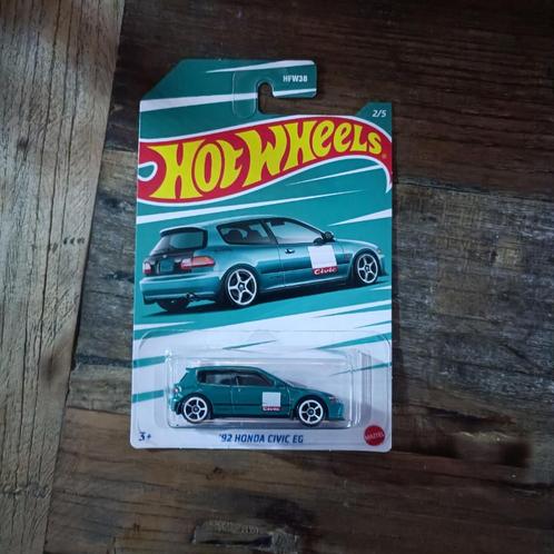 Hot Wheels Themed Honda Civic Anniversary '92 Honda Civic, Hobby en Vrije tijd, Modelauto's | Overige schalen, Nieuw, Auto, Ophalen of Verzenden