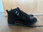 Zwarte Jordan 12 Retro - Maat 44, Ophalen of Verzenden, Gedragen, Zwart, Sneakers of Gympen