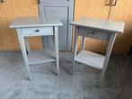 Nachtkastjes 2 stuks, Hemnes grijs-blauw. (B 46, D 35, H 70), Ophalen, Minder dan 45 cm, 55 tot 70 cm, Zo goed als nieuw