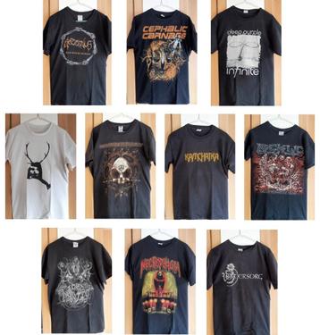 Div. shirts metal/rock (Aeternus, Deep Purple, Lock Up e.a.) beschikbaar voor biedingen