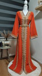 Oranje Kaftan met Gouden Details - Maat M/L, Nieuw, Ophalen of Verzenden, Onbekend, Kleding