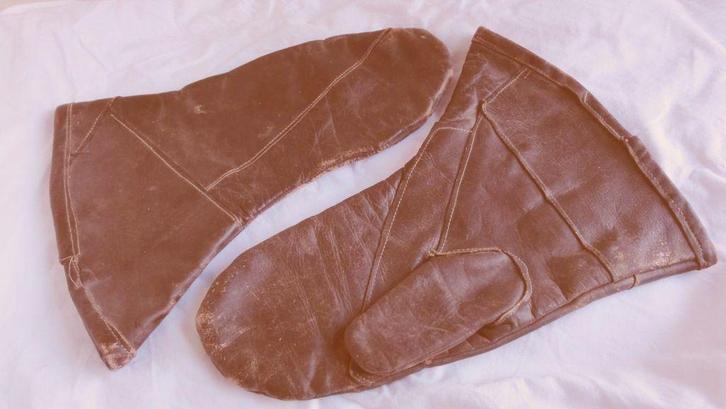 Motor handschoenen, ouderwetse leren, Antiek en Kunst, Curiosa en Brocante, Ophalen of Verzenden