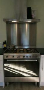Smeg fornuis 90 cm, Ophalen, Gebruikt, 60 cm of meer, Gas