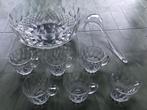 Glazen bowl met 6 glazen en lepel - First line Elegant glass, Ophalen