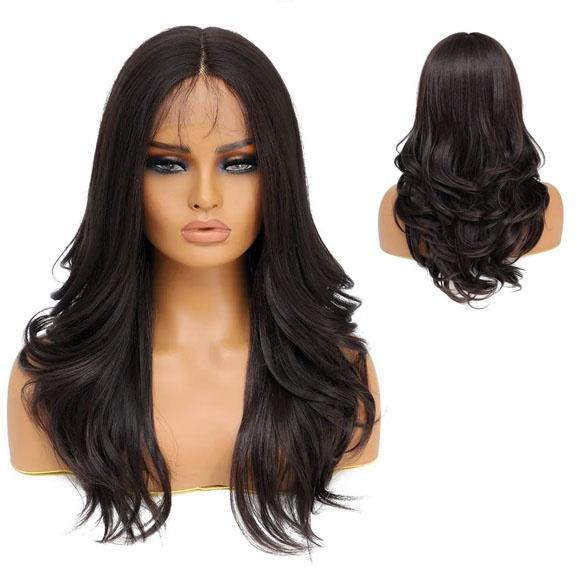 Swiss lace front pruik lang haar in laagjes Dark Chocolate, Sieraden, Tassen en Uiterlijk, Uiterlijk | Haarverzorging, Nieuw, Pruik of Haarverlenging