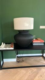 Mooie zwarte lamp met beige, Ophalen of Verzenden, Zo goed als nieuw, 50 tot 75 cm