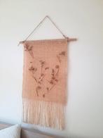 Wall hanging jute with dflowers - Wandhanger van jute met ge, Ophalen, Gebruikt