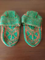 Wollen sloffen hand gebreid Turks/ Nieuw, Kleding | Dames, Schoenen, Ophalen of Verzenden, Nieuw, Groen, Pantoffels of Sloffen