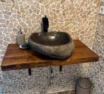 Wastafelmeubel met waskom en kraan, Huis en Inrichting, Badkamer | Badkamermeubels, Ophalen, Gebruikt, 50 tot 100 cm, Minder dan 100 cm