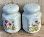 Vintage Bloemen Zout en Peper Strooiers, Antiek en Kunst, Antiek | Keramiek en Aardewerk, Verzenden