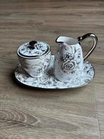 Vintage Royal Elfredo porselein Melk & Suiker Set, Gebruikt, Overige typen, Ophalen of Verzenden, Overige stijlen
