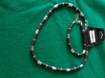 set ketting en armband zwart/zilverkl nr k 5237, Sieraden, Tassen en Uiterlijk, Kettingen, Ophalen of Verzenden, Nieuw, Zwart