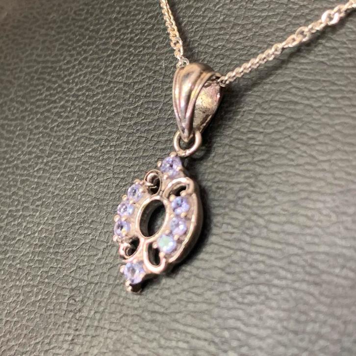 Tanzaniet hanger geluk beschermt intuïtie magie uniek SALE, Sieraden, Tassen en Uiterlijk, Kettingen, Nieuw, Zilver, Blauw, Met edelsteen