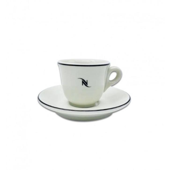 # Nespresso kop en schotel espresso, Huis en Inrichting, Keuken | Servies, Zo goed als nieuw, Kop(pen) en/of Schotel(s), Overige stijlen