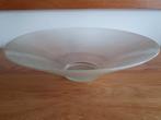 Glazen schaal met ribbel., Ophalen of Verzenden, Zo goed als nieuw, Rond, Glas