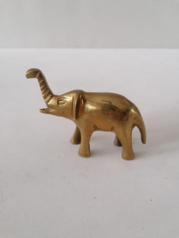 vintage koperen/messing olifant izgst 11x8 cm beschikbaar voor biedingen