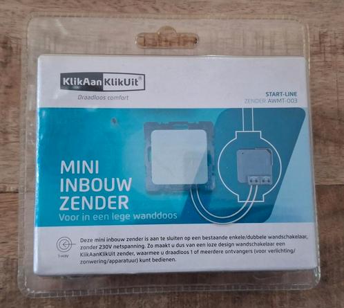 KlikAan KlikUit Mini Inbouw Zender AWMT-003 - Nieuw, Doe-het-zelf en Verbouw, Elektra en Kabels, Nieuw, Schakelaar, Ophalen of Verzenden