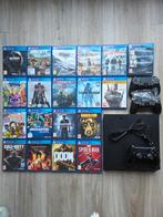PS4 met 19 games, 3 controllers en accessoires, Met games, Ophalen of Verzenden, Zo goed als nieuw, 1 TB